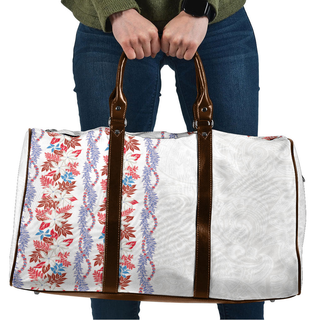 Monstera Tiare Plumeria Travel Bag Red Polynesian Pattern LT01 Red - Polynesian Pride