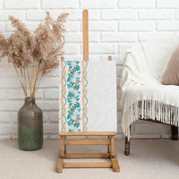 Monstera Tiare Plumeria Canvas Wall Art Teal Polynesian Pattern LT01 - Polynesian Pride