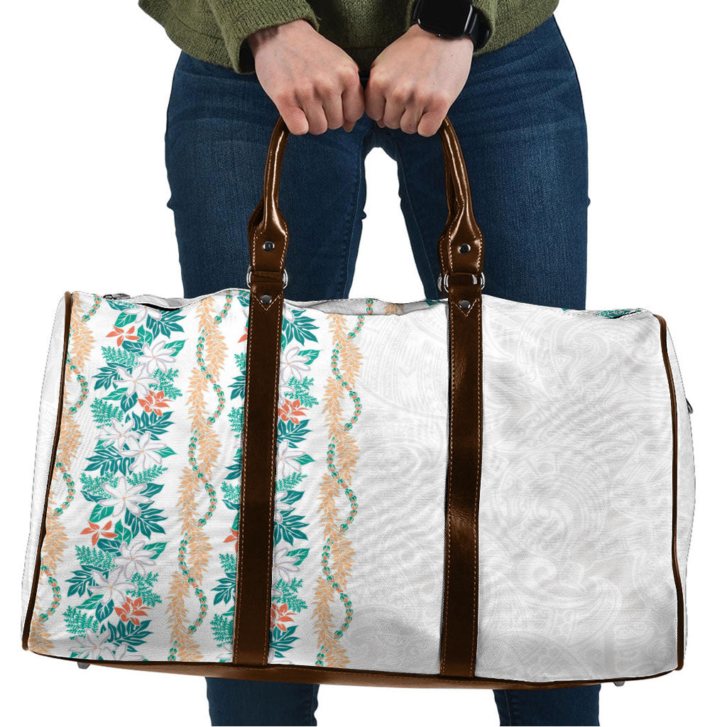 Monstera Tiare Plumeria Travel Bag Teal Polynesian Pattern LT01 Teal - Polynesian Pride
