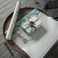 Monstera Tiare Plumeria Wrapping Paper Teal Polynesian Pattern LT01 - Polynesian Pride