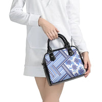 Hawaii Quilt Shoulder Handbag Kakau Polynesian Pattern Blue Version LT01 - Polynesian Pride