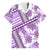 Hawaii Quilt Family Matching Off Shoulder Maxi Dress and Hawaiian Shirt Kakau Polynesian Pattern Lilac Version LT01 Dad's Shirt - Short Sleeve Purple - Polynesian Pride