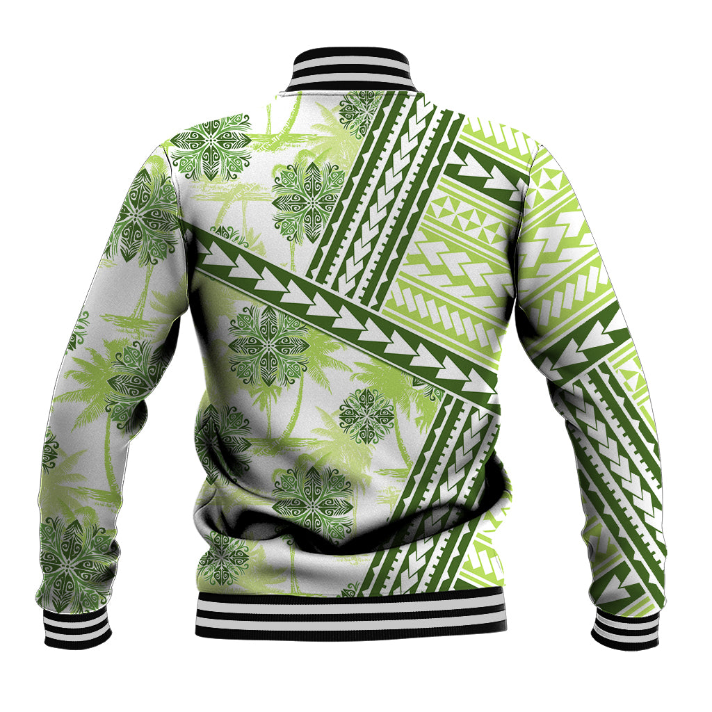 Hawaii Quilt Baseball Jacket Kakau Polynesian Pattern Olive Green Version LT01 - Polynesian Pride