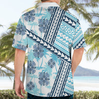 Hawaii Quilt Hawaiian Shirt Kakau Polynesian Pattern Sky Blue Version LT01 - Polynesian Pride
