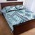 Hawaii Quilt Quilt Bed Set Kakau Polynesian Pattern Sky Blue Version LT01 - Polynesian Pride