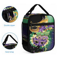 Mardi Gras Lunch Bag Carnival Feathers Masks LT01 - Polynesian Pride