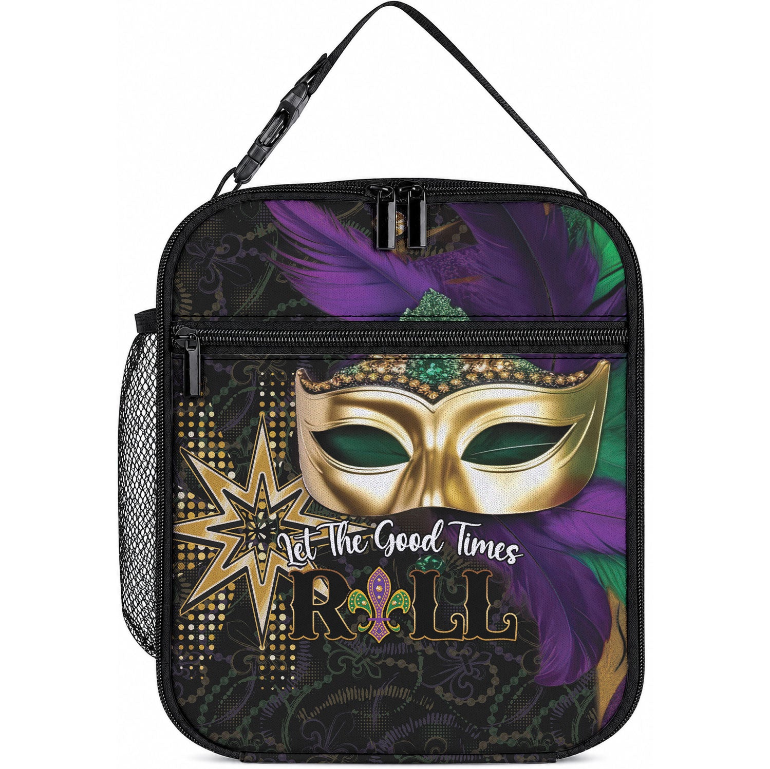 Let The Good Times Roll Mardi Gras Lunch Bag Special Version LT01 10.2 × 8.3 × 4.3 inch Colorful - Polynesian Pride