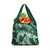Polynesian Hawaiian Plumeria Tribal Pattern Grocery Bag Green Version