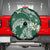 Polynesian Hawaiian Plumeria Tribal Pattern Spare Tire Cover Green Version
