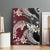 Polynesian Hawaiian Plumeria Tribal Pattern Canvas Wall Art Special Wine Red Version