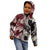 Polynesian Hawaiian Plumeria Tribal Pattern Kid Hoodie Special Wine Red Version