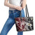 Polynesian Hawaiian Plumeria Tribal Pattern Leather Tote Bag Special Wine Red Version