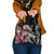 Polynesian Hawaiian Plumeria Tribal Pattern Shoulder Handbag Special Wine Red Version