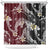 Polynesian Hawaiian Plumeria Tribal Pattern Shower Curtain Special Wine Red Version