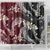 Polynesian Hawaiian Plumeria Tribal Pattern Shower Curtain Special Wine Red Version
