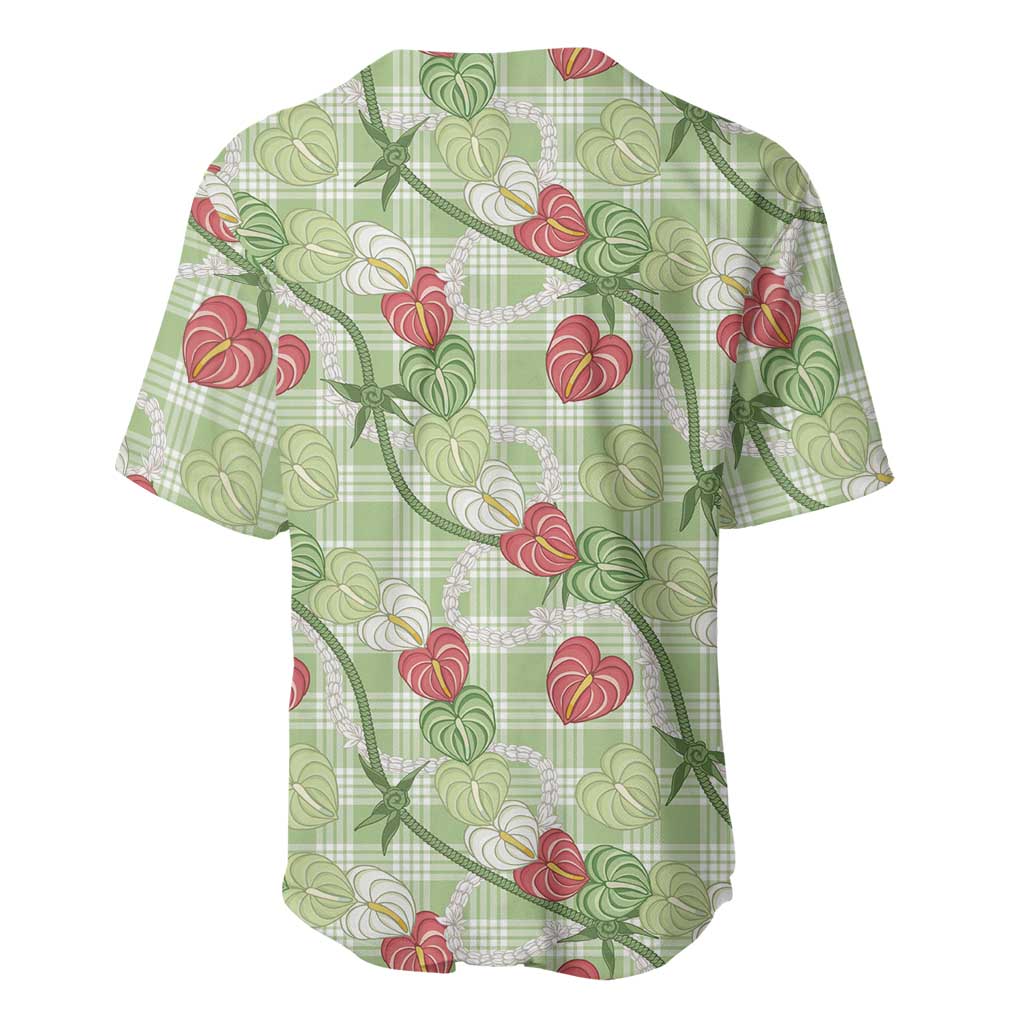 Anthurium Pikake Ti Leaf Palaka Baseball Jersey Green Version