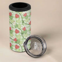 Anthurium Pikake Ti Leaf Palaka 4 in 1 Can Cooler Tumbler Green Version