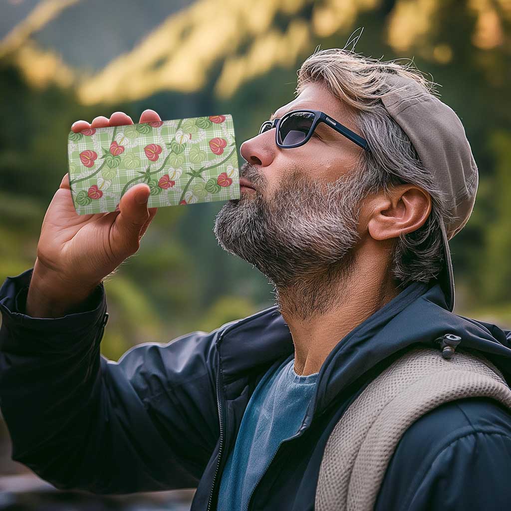 Anthurium Pikake Ti Leaf Palaka 4 in 1 Can Cooler Tumbler Green Version