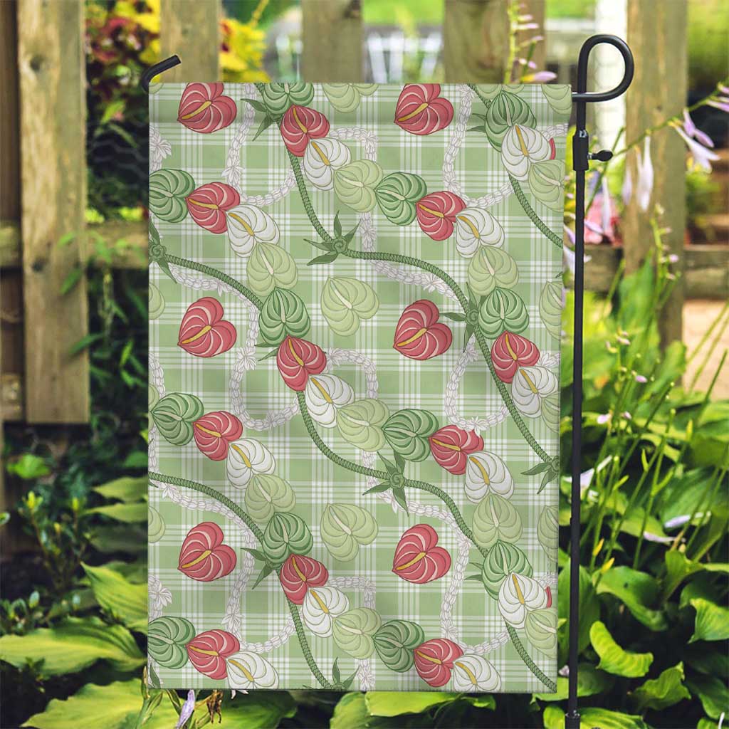 Anthurium Pikake Ti Leaf Palaka Garden Flag Green Version