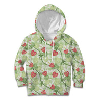 Anthurium Pikake Ti Leaf Palaka Kid Hoodie Green Version