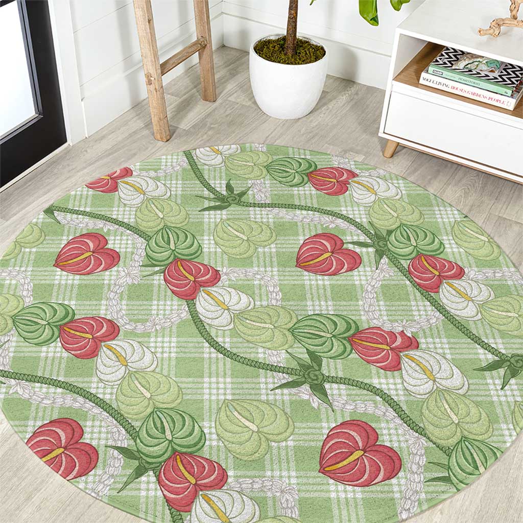 Anthurium Pikake Ti Leaf Palaka Round Carpet Green Version