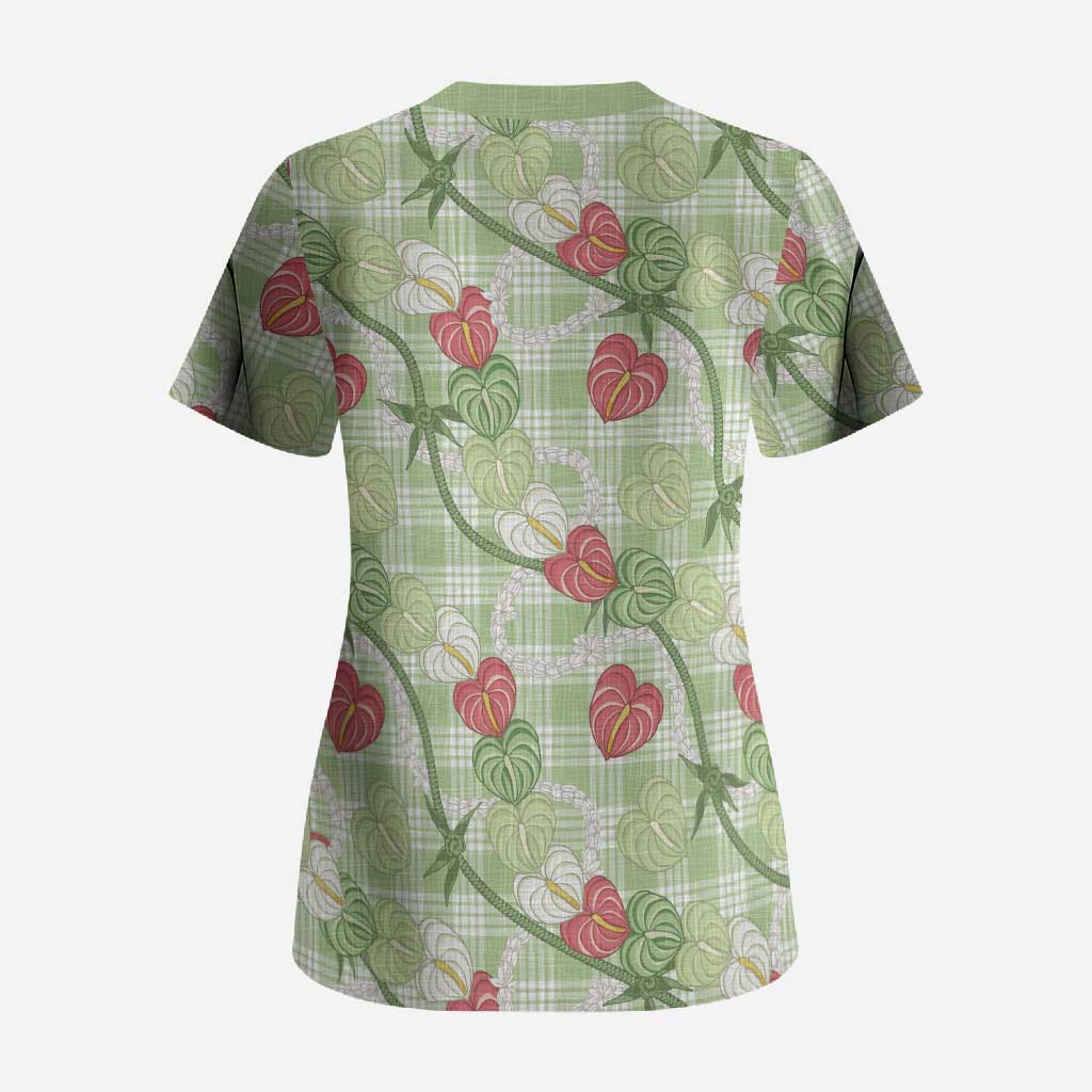 Anthurium Pikake Ti Leaf Palaka Scrub Top Green Version