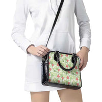 Anthurium Pikake Ti Leaf Palaka Shoulder Handbag Green Version