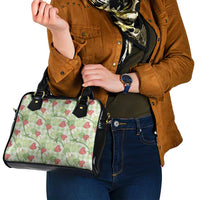 Anthurium Pikake Ti Leaf Palaka Shoulder Handbag Green Version