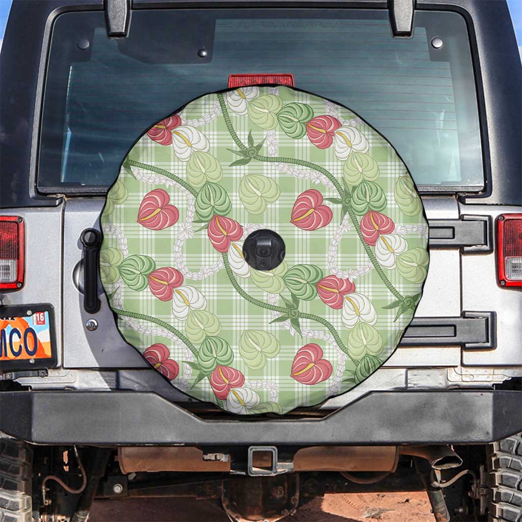 Anthurium Pikake Ti Leaf Palaka Spare Tire Cover Green Version