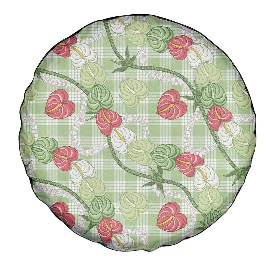 Anthurium Pikake Ti Leaf Palaka Spare Tire Cover Green Version