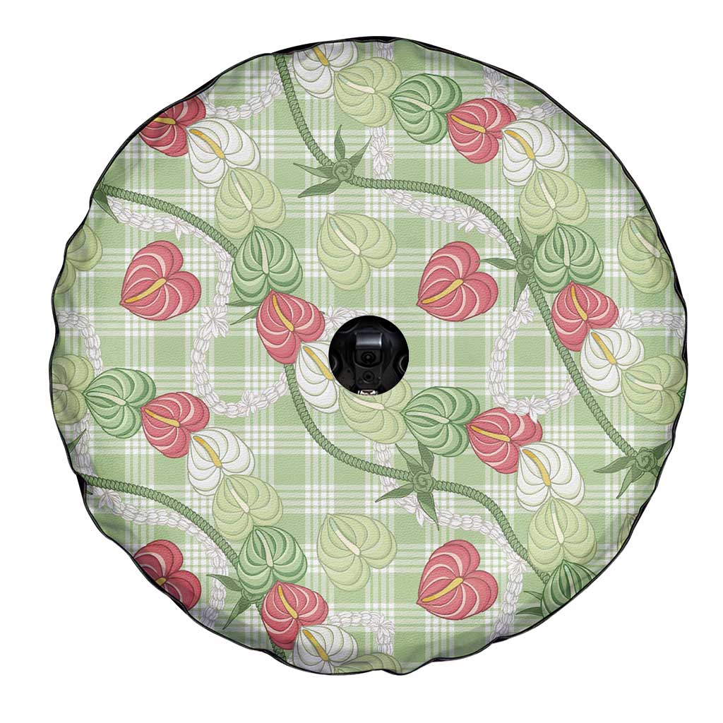 Anthurium Pikake Ti Leaf Palaka Spare Tire Cover Green Version