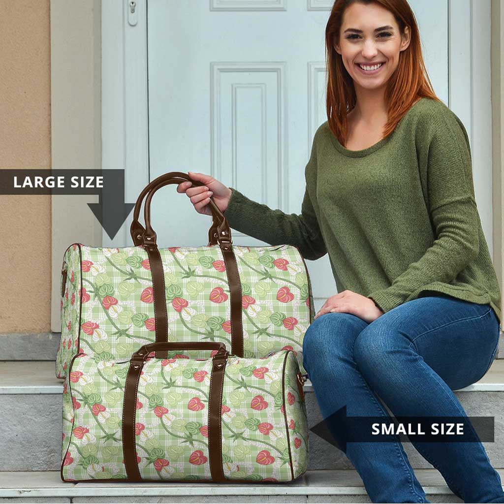 Anthurium Pikake Ti Leaf Palaka Travel Bag Green Version