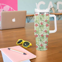 Anthurium Pikake Ti Leaf Palaka Tumbler With Handle Green Version