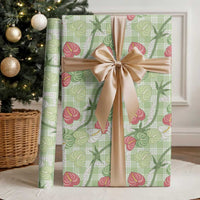 Anthurium Pikake Ti Leaf Palaka Wrapping Paper Green Version