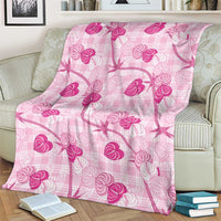 Anthurium Pikake Ti Leaf Palaka Blanket Pink Version