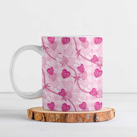 Anthurium Pikake Ti Leaf Palaka Ceramic Mug Pink Version