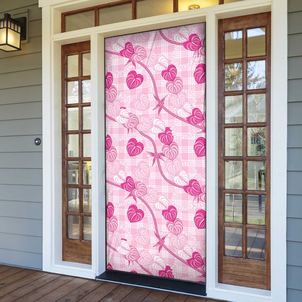 Anthurium Pikake Ti Leaf Palaka Door Cover Pink Version