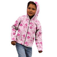 Anthurium Pikake Ti Leaf Palaka Kid Hoodie Pink Version