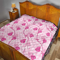 Anthurium Pikake Ti Leaf Palaka Quilt Pink Version