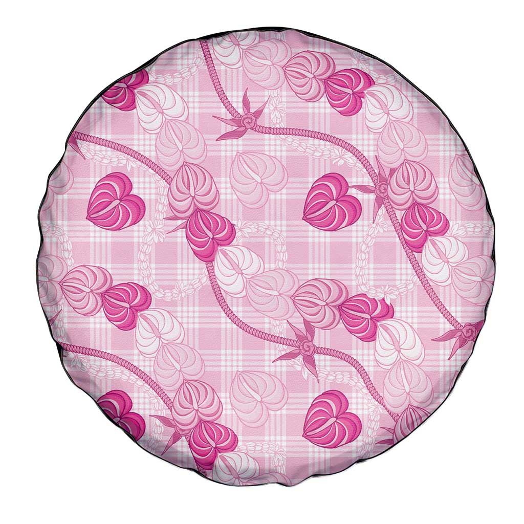 Anthurium Pikake Ti Leaf Palaka Spare Tire Cover Pink Version