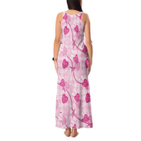 Anthurium Pikake Ti Leaf Palaka Tank Maxi Dress Pink Version