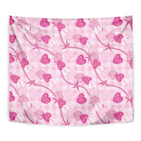 Anthurium Pikake Ti Leaf Palaka Tapestry Pink Version
