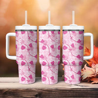 Anthurium Pikake Ti Leaf Palaka Tumbler With Handle Pink Version