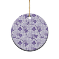 Anthurium Pikake Ti Leaf Palaka Ceramic Ornament Purple Version LT01 - Polynesian Pride