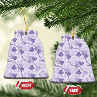 Anthurium Pikake Ti Leaf Palaka Ceramic Ornament Purple Version LT01 Bell Flake Purple - Polynesian Pride