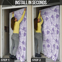 Anthurium Pikake Ti Leaf Palaka Door Cover Purple Version