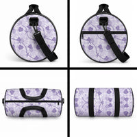 Anthurium Pikake Ti Leaf Palaka Duffle Bag Purple Version LT01 - Polynesian Pride