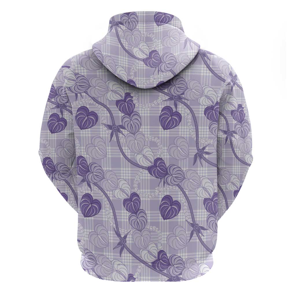 Anthurium Pikake Ti Leaf Palaka Hoodie Purple Version