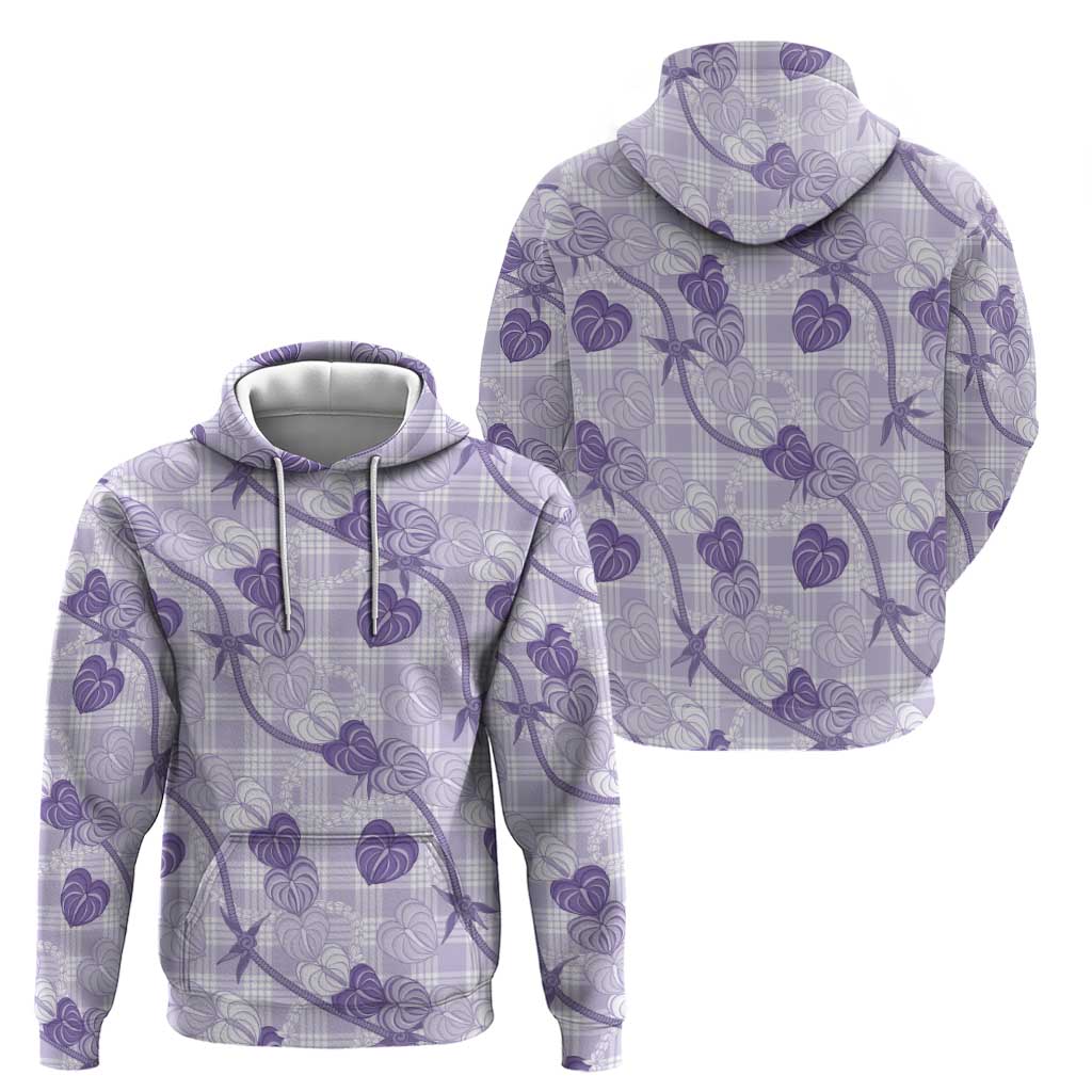 Anthurium Pikake Ti Leaf Palaka Hoodie Purple Version