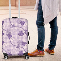 Anthurium Pikake Ti Leaf Palaka Luggage Cover Purple Version